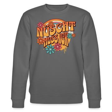 BERLINER RETRO-NÜSCHT MUSS ICK-Unisex Bio-Sweatshirt - Anthrazit