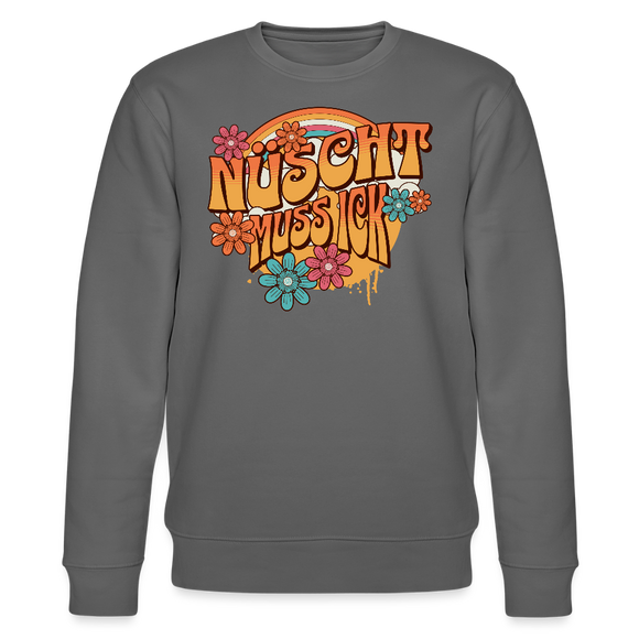 BERLINER RETRO-NÜSCHT MUSS ICK-Unisex Bio-Sweatshirt - Anthrazit
