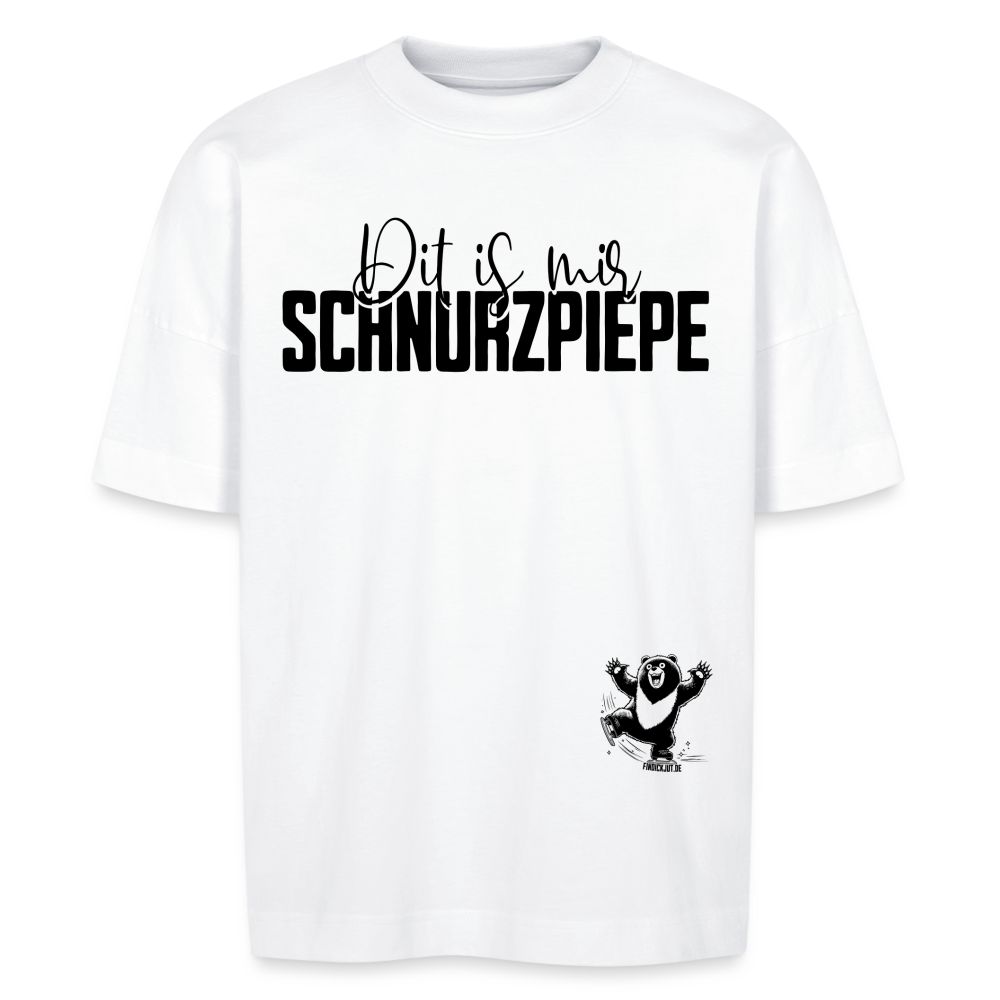 SCHNURZPIEPE - Unisex Oversize Bio-T-Shirt - Weiß