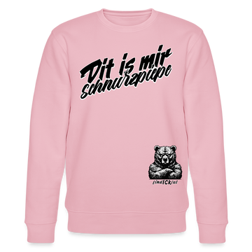 Dit is mir SCHNURZPIEPE-Unisex Bio-Sweatshirt - Hellrosa