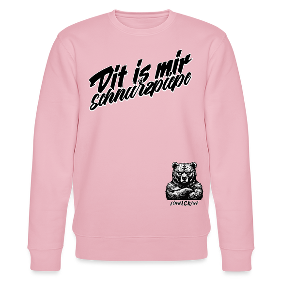 Dit is mir SCHNURZPIEPE-Unisex Bio-Sweatshirt - Hellrosa
