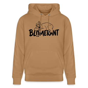 BLÜMERANT-Unisex Bio-Hoodie mit echt Berliner Schnauze - Karamell 