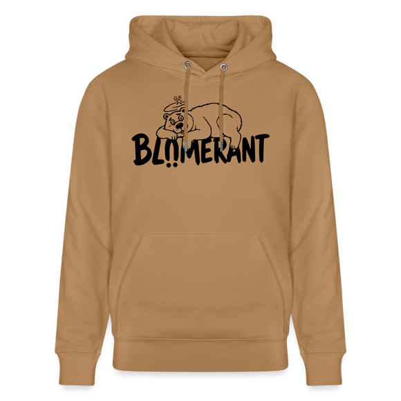 BLÜMERANT-Unisex Bio-Hoodie mit echt Berliner Schnauze - Karamell 