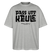 Berliner Spruch-PASS UFF KEULE-Oversized Unisex Bio T-Shirt - Grau meliert