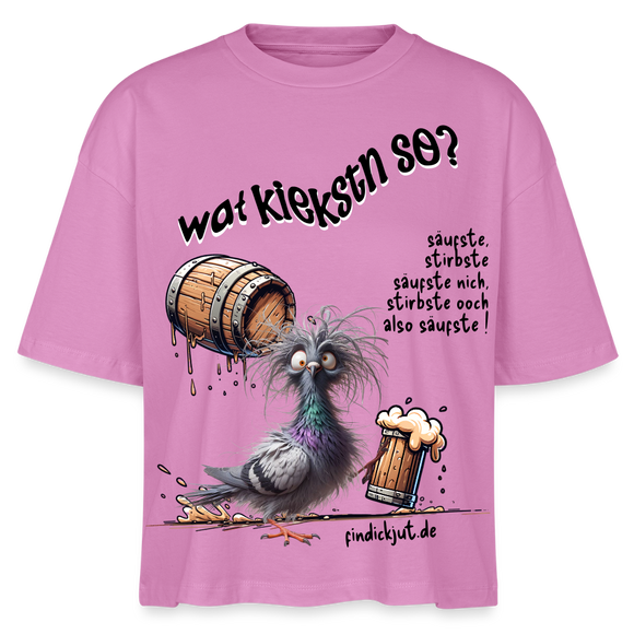 WAT KIEKSTN SO? - Frauen Boxy Bio-T-Shirt - Pink