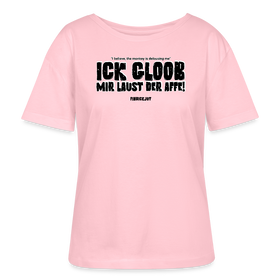 ICK GLOOB MIR LAUST DER AFFE-Rundhals Frauen Bio-T-Shirt II - Hellrosa