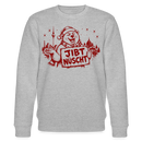 Berlin Souvenir zu Weihnachten -JIBT NÜSCHT-Unisex Bio-Sweatshirt - Grau meliert