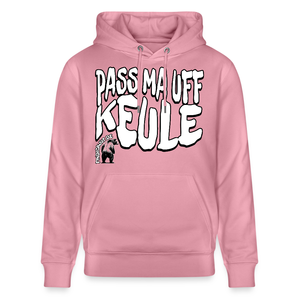 PASS MA UFF KEULE-Unisex Bio-Hoodie II - Lila Traum