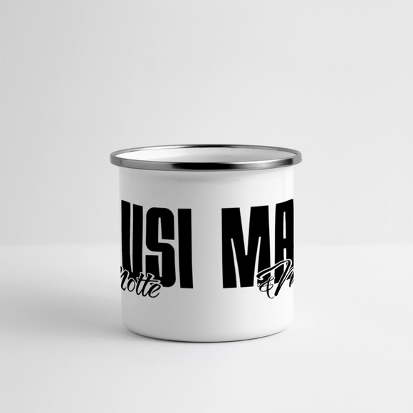 MAUSI UND MOTTE-Panorama Emaille-Tasse - Weiß