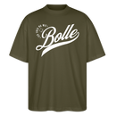 ICK FREU MA WIE BOLLE-Oversized Unisex Bio T-Shirt - Khaki