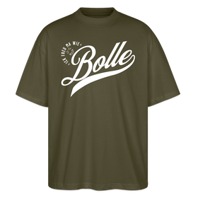 ICK FREU MA WIE BOLLE-Oversized Unisex Bio T-Shirt - Khaki