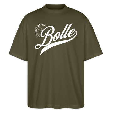 ICK FREU MA WIE BOLLE-Oversized Unisex Bio T-Shirt - Khaki