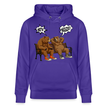 Berliner Bären mit Berliner Schnauze-WATN'? NÜSCHT-Unisex Bio-Hoodie - Purple Love 