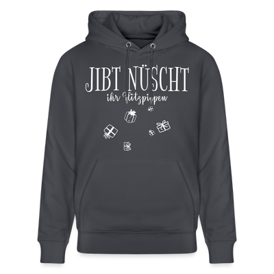 JIBT NÜSCHT zu Weihnachten in Berlin-Unisex Bio-Hoodie - Indigoblau