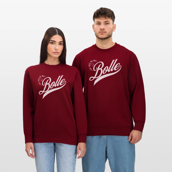 ICK FREU MA WIE BOLLE-Unisex Bio-Sweatshirt - Burgunderrot