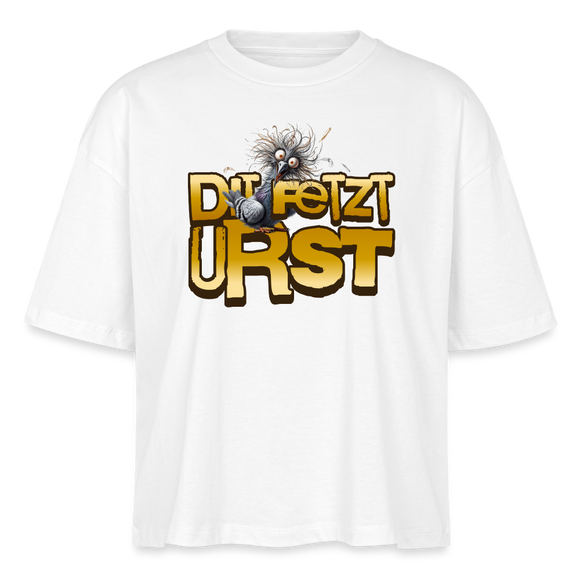 DIT FETZT URST - Frauen Boxy Bio-T-Shirt - Weiß