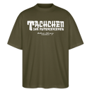 Berliner Begrüssung-TACHCHEN IHR FLITZPIEPEN-Oversized Unisex Bio T-Shirt - Khaki
