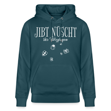 JIBT NÜSCHT - Unisex Bio-Hoodie - Dunkles Petrol