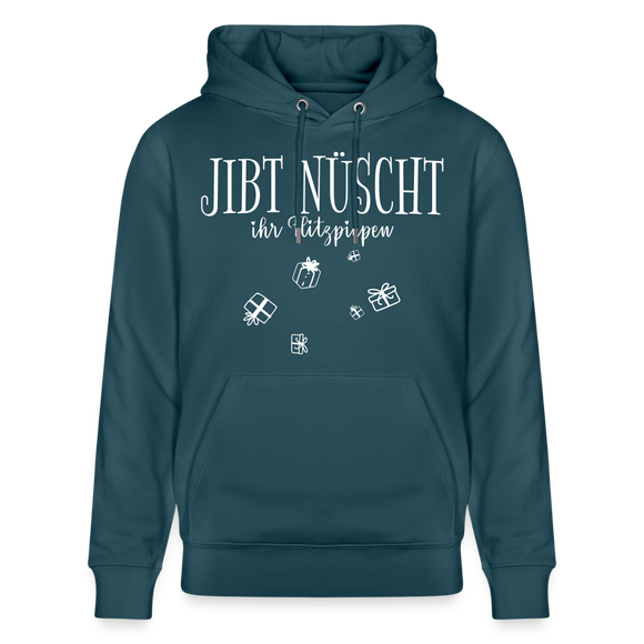 JIBT NÜSCHT - Unisex Bio-Hoodie - Dunkles Petrol