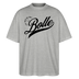ICK FREU MA WIE BOLLE-Oversized Unisex Bio T-Shirt - Grau meliert