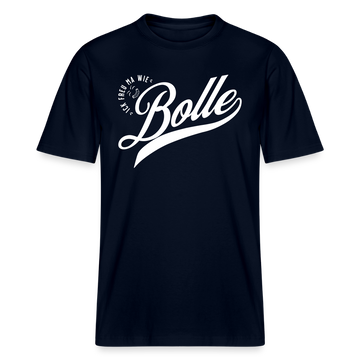 ICK FREU MA WIE BOLLE-Relaxed Fit Unisex Bio-T-Shirt - Navy
