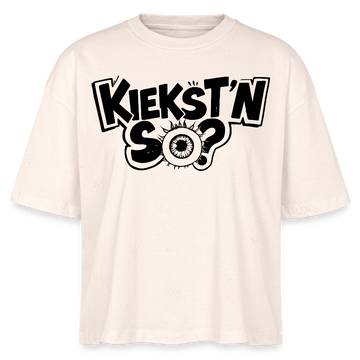 Berlin Shirt mit Berliner Schnauze -KIEKSTN SO?Frauen Boxy Bio-T-Shirt - Natur