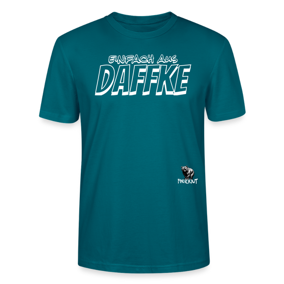 Berliner Spruch-EINFACH AUS DAFFKE-Unisex BIO T-Shirt - Ozeanblau