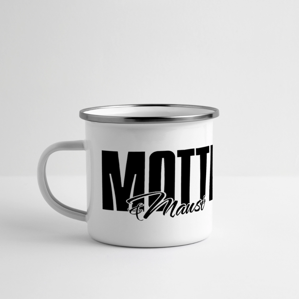 MOTTE UND MAUSI-Panorama Emaille-Tasse - Weiß