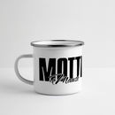 MOTTE UND MAUSI-Panorama Emaille-Tasse - Weiß