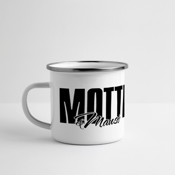 MOTTE UND MAUSI-Panorama Emaille-Tasse - Weiß