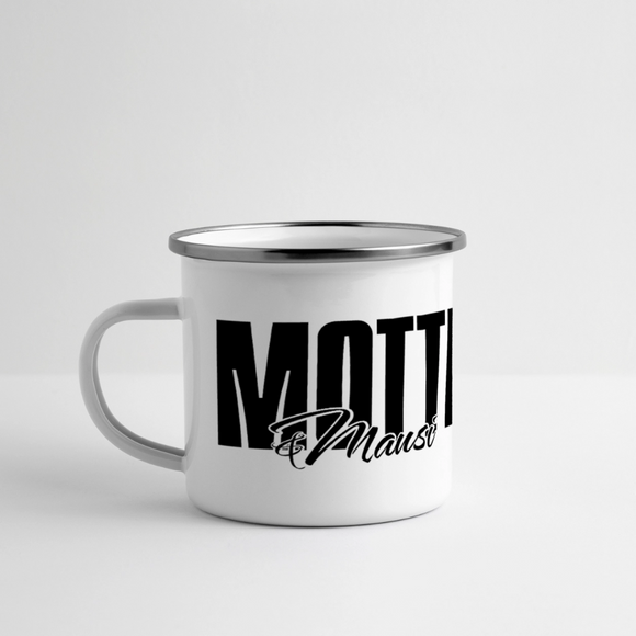 MOTTE UND MAUSI-Panorama Emaille-Tasse - Weiß