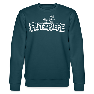 Berliner FLITZPIEPE-Unisex Bio-Sweatshirt 2026 - Dunkles Petrol