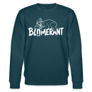 BLÜMERANT-Unisex Bio-Sweatshirt mit echt Berliner Schnauze - Dunkles Petrol