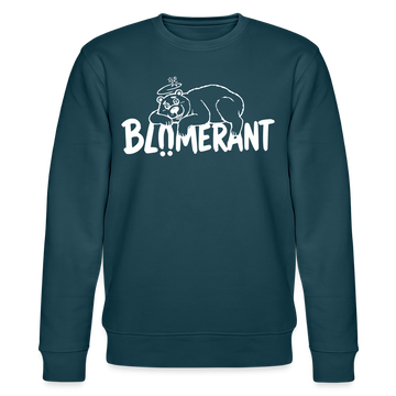 BLÜMERANT-Unisex Bio-Sweatshirt mit echt Berliner Schnauze - Dunkles Petrol