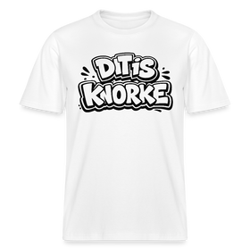 DIT IS KNORKE-RELAXED FIT Unisex Bio T-Shirt - Weiß