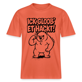 Berlin Shirt-ICK GLOOB ET HACKT-RELAXED FIT Unisex Organic T-Shirt - Hellrot