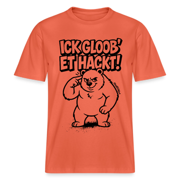 Berlin Shirt-ICK GLOOB ET HACKT-RELAXED FIT Unisex Organic T-Shirt - Hellrot