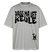 PASS MA UFF KEULE - Unisex Oversize Bio-T-Shirt BLASTER - Grau meliert