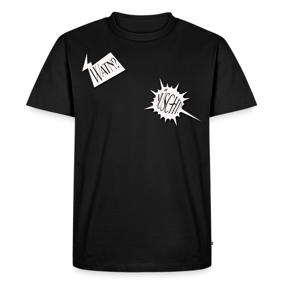 WATN? NÜSCHT!-Männer Premium BIO T-Shirt - Schwarz