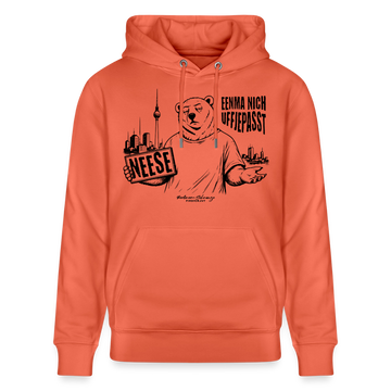 Berlin Souvenir mit echt Berliner Schnauze-NEESE-Unisex Bio-Hoodie - Hellrot