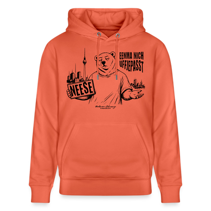 Berlin Souvenir mit echt Berliner Schnauze-NEESE-Unisex Bio-Hoodie - Hellrot