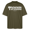 Berliner Begrüssung-TACHCHEN IHR FLITZPIEPEN-Oversized Unisex Bio T-Shirt - Khaki