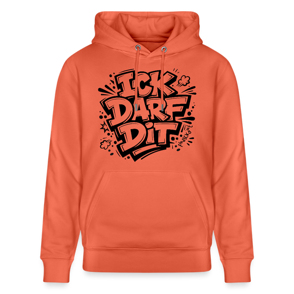 Berliner Spruch-ICK DARF DIT-Unisex Bio-Hoodie - Hellrot