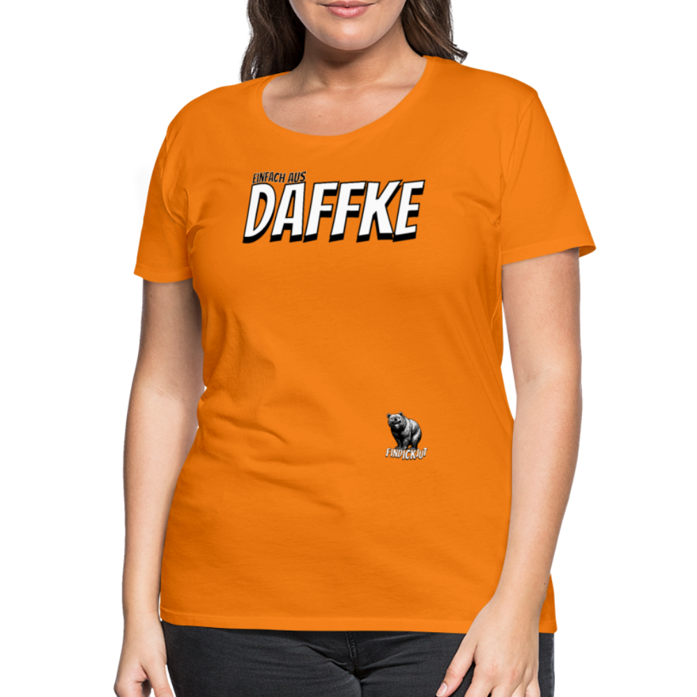 AUS DAFFKE-Frauen Premium T-Shirt - Orange