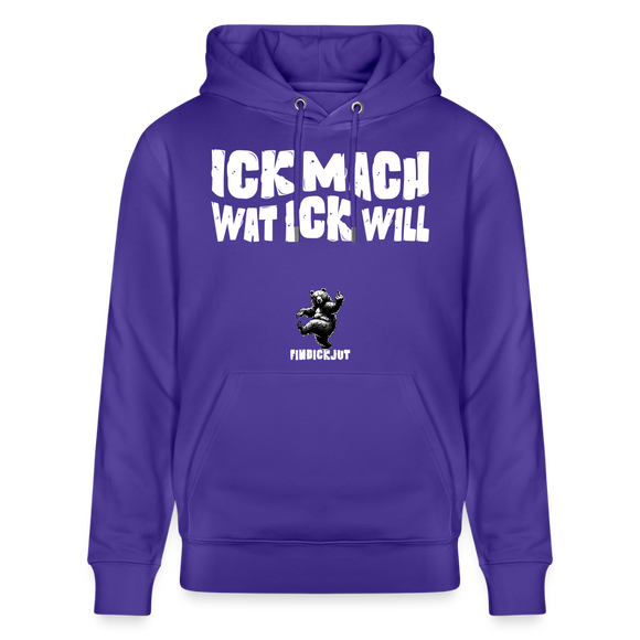 ICK MACH WAT ICK WILL-Unisex Bio-Hoodie - Purple Love 