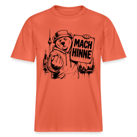 Berlin Souvenir mit Berliner Schnauze-MACH HINNE- RELAXED FIT Unisex Organic T-Shirt - Hellrot