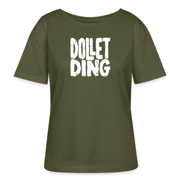 DOLLET DING-Rundhals Frauen Bio-T-Shirt - Khaki