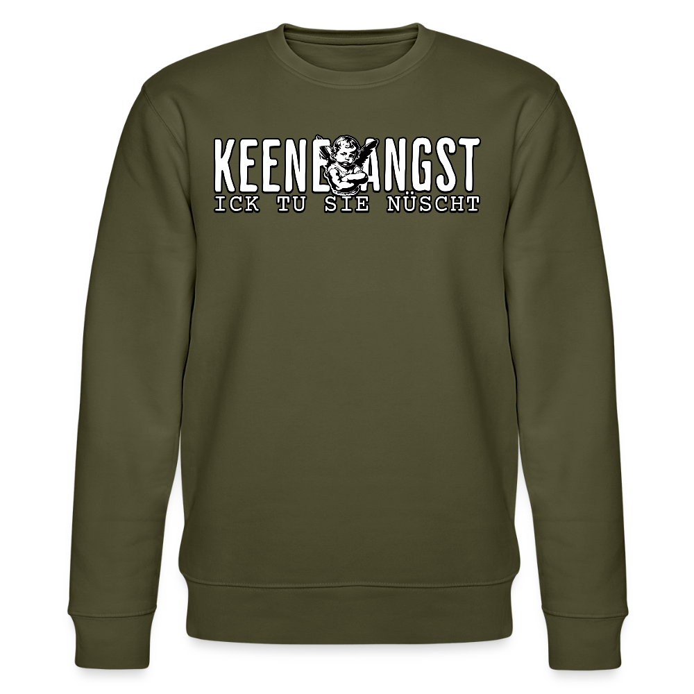KEENE ANGST ICK TU SIE NÜSCHT-Unisex Bio-Sweatshirt II - Khaki