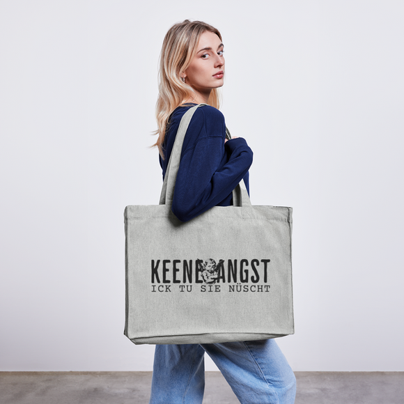 KEENE ANGST ICK TU SIE NÜSCHT - EINKAUFSTASCHE Bio - Grau meliert