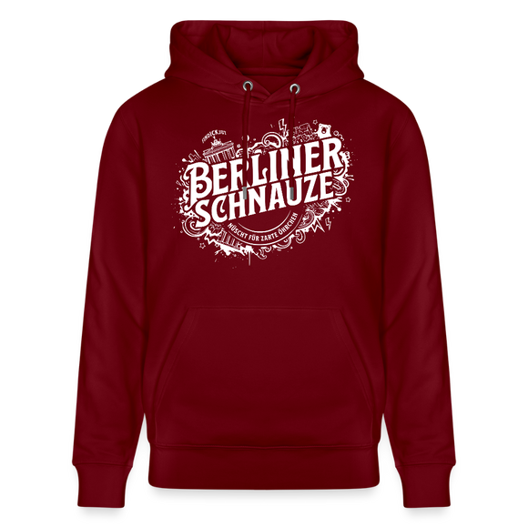 BERLIN SCHNAUZE als Souvenir-Unisex Bio-Hoodie - Burgunderrot